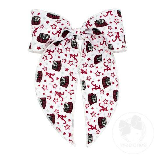 Alabama Print Medium Whimsy Tail Bow