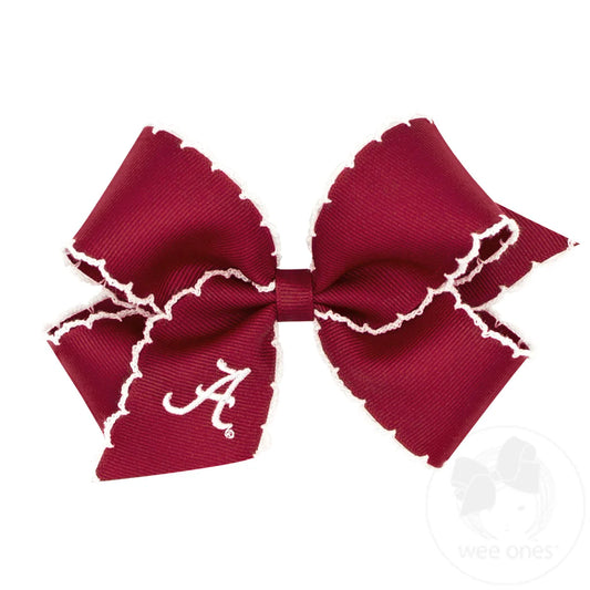 Alabama Embroidered Moonstitch Medium Bow