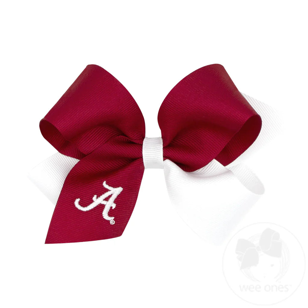 Alabama Embroidered Medium Bow