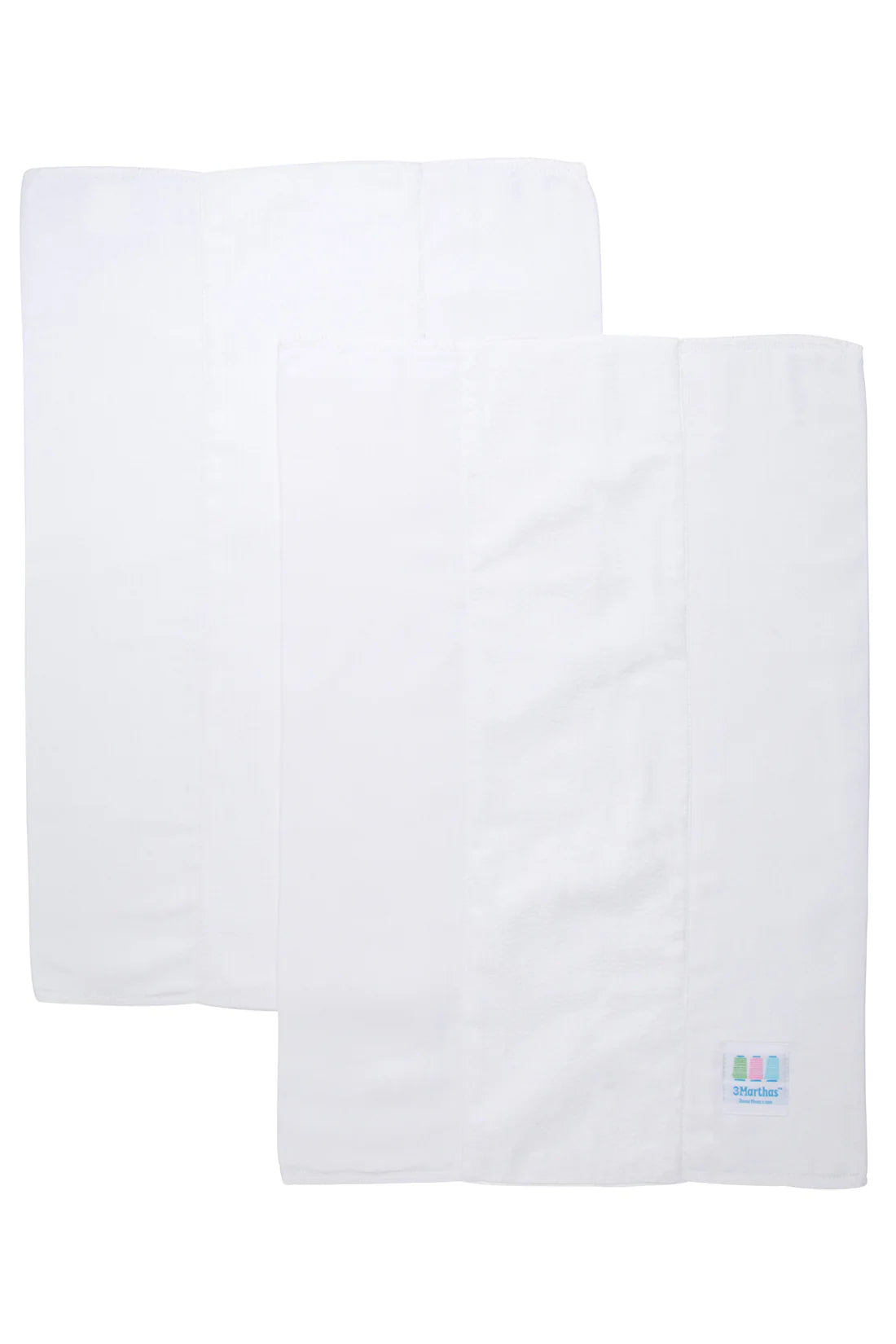 Seersucker Stripe Set of Two Burps- White