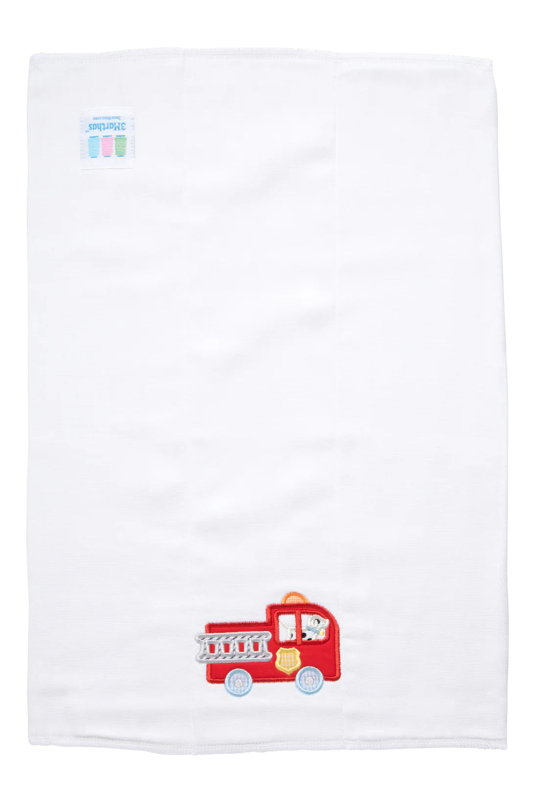 Firetruck Applique Burp