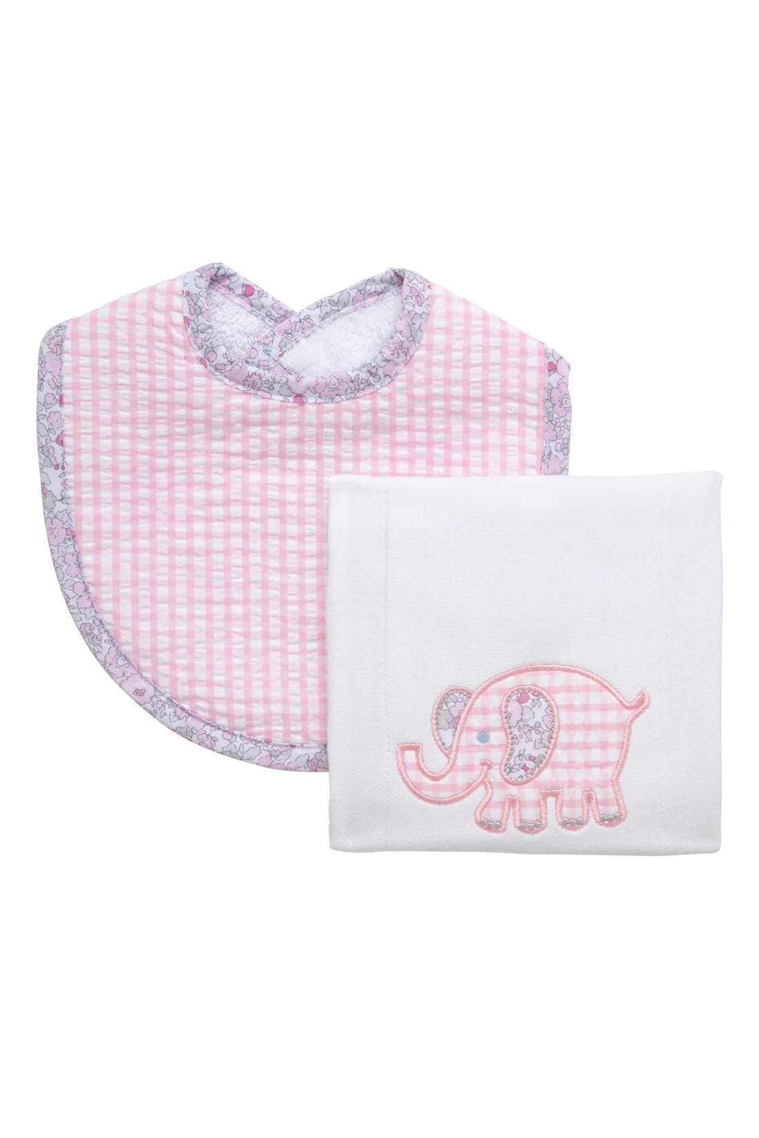 Elephant Basic Bib & Burp Boxed Set - Pink