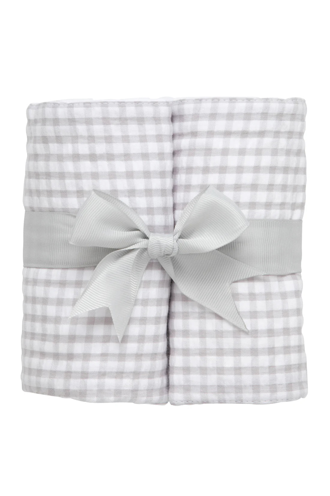 Grey- Big Check Set of Two Burps