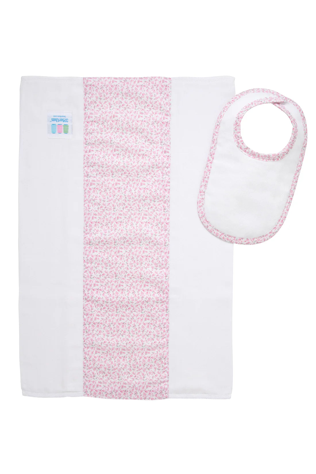 Ballet Floral Drooler Bib & Burp Set