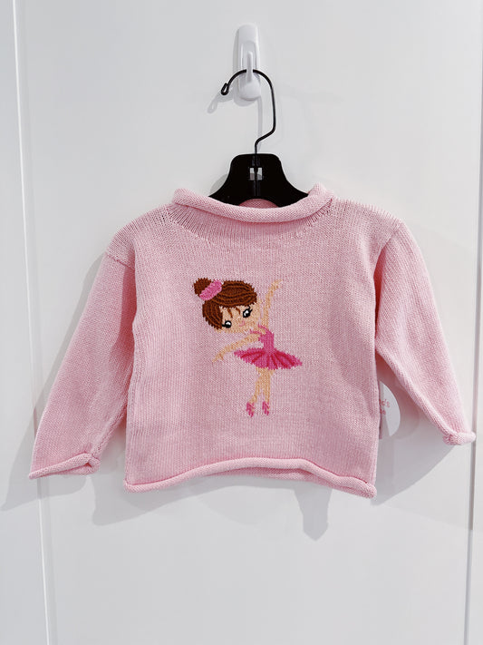 Lily Pads Girls New Light Pink Ballerina Tutu Roll Neck Sweater