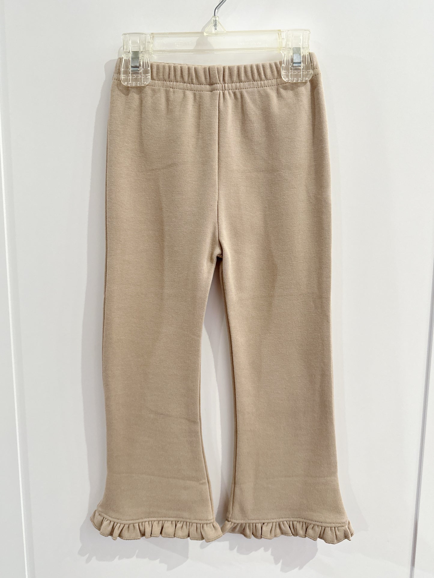 Lily Pads Girls Sand Knit Ruffled Flared Pant
