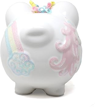 Piggy Bank- Unicorn and Rainbows