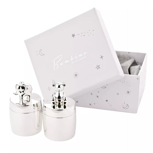 Bambino Silverplated Elephant & Teddy Tooth/Curl Set