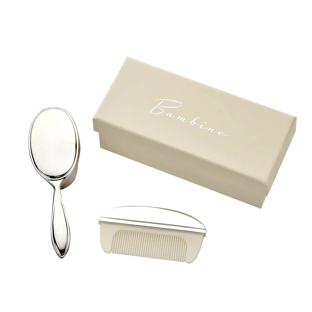 Bambino Silverplated Brush & Comb Set