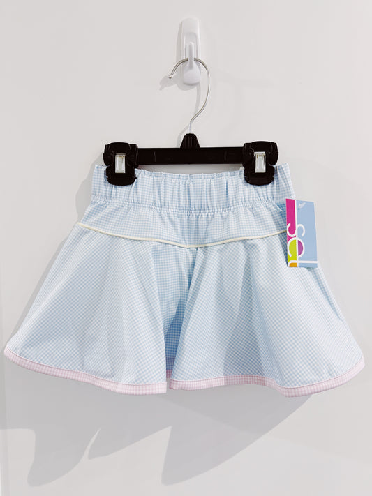 SET Cotton Candy Blue Minigingham Quinn Skort