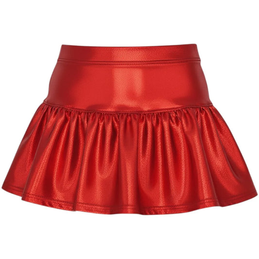 Azarhia Crimson Shimmer Gathered Skort