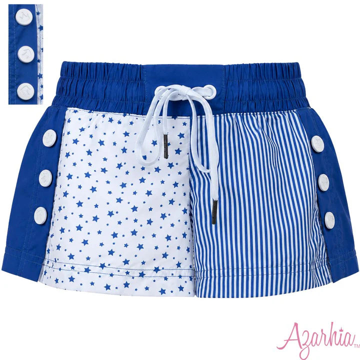 Azarhia Royal Color Block Shorts