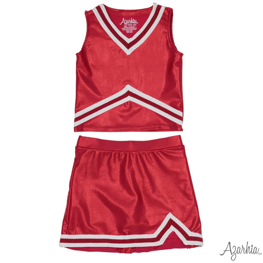 Azarhia Crimson Shimmer Cheer Suit