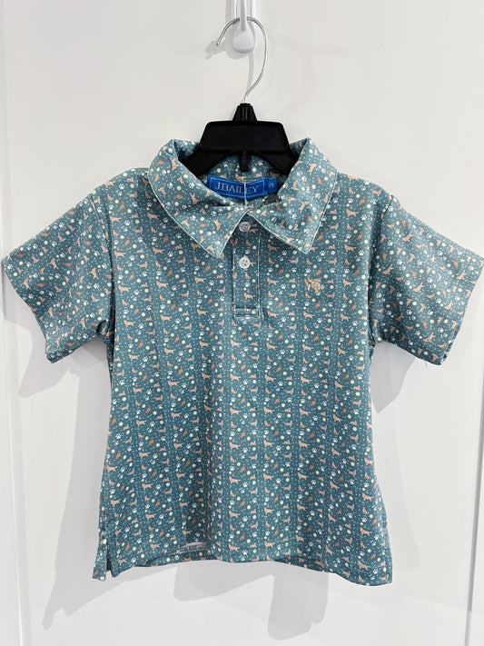 J. Bailey Golden Retreiver Performance S/S Polo