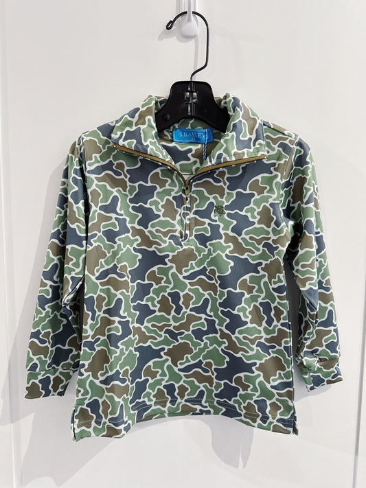 J. Bailey Green Camo Performance Half Zip