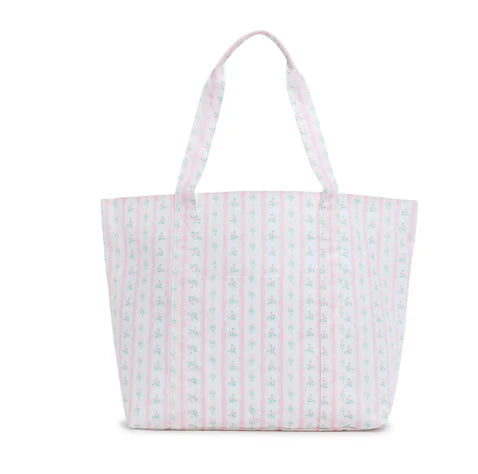 TRVL Design X-Large Jumbo Tote- Pink Ribbon Floral