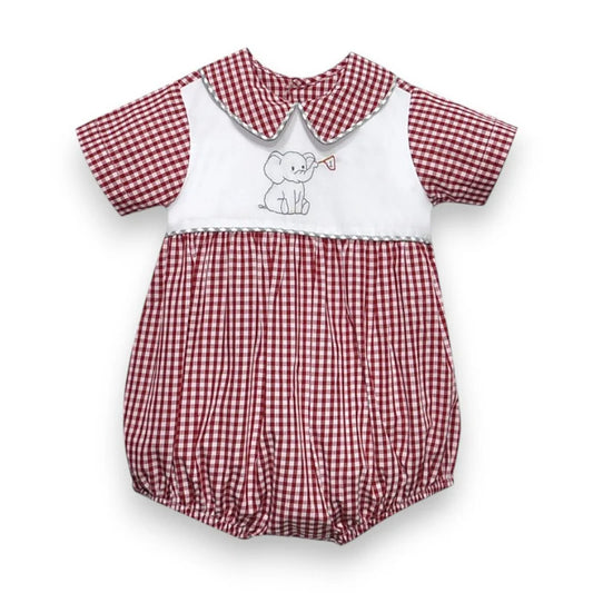 Southern Saturday Crimson/Gray Elephant Flag Boy Bubble