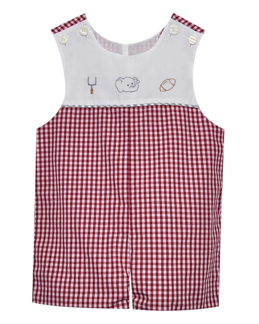 Southern Saturday Crimson/Gray Elephant Flag Shortall