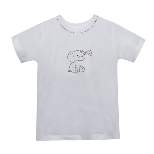 Southern Saturday Crimson/Gray Elephant Flag Tee