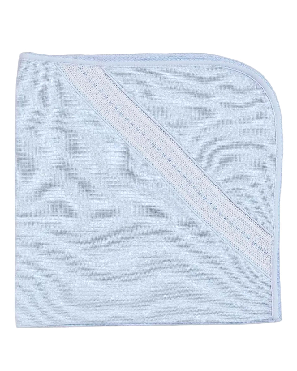 Mio Cotton Blue Special Knit Smocked Blanket