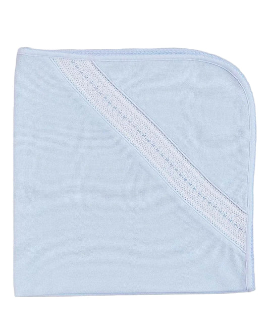Mio Cotton Blue Special Knit Smocked Blanket