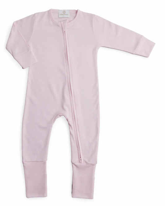 Mio Cotton Pink Special Knit Zipper Romper