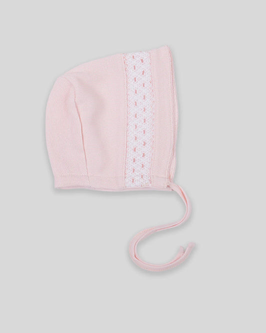 Mio Cotton Pink Special Knit Daphne Smocked Bonnet