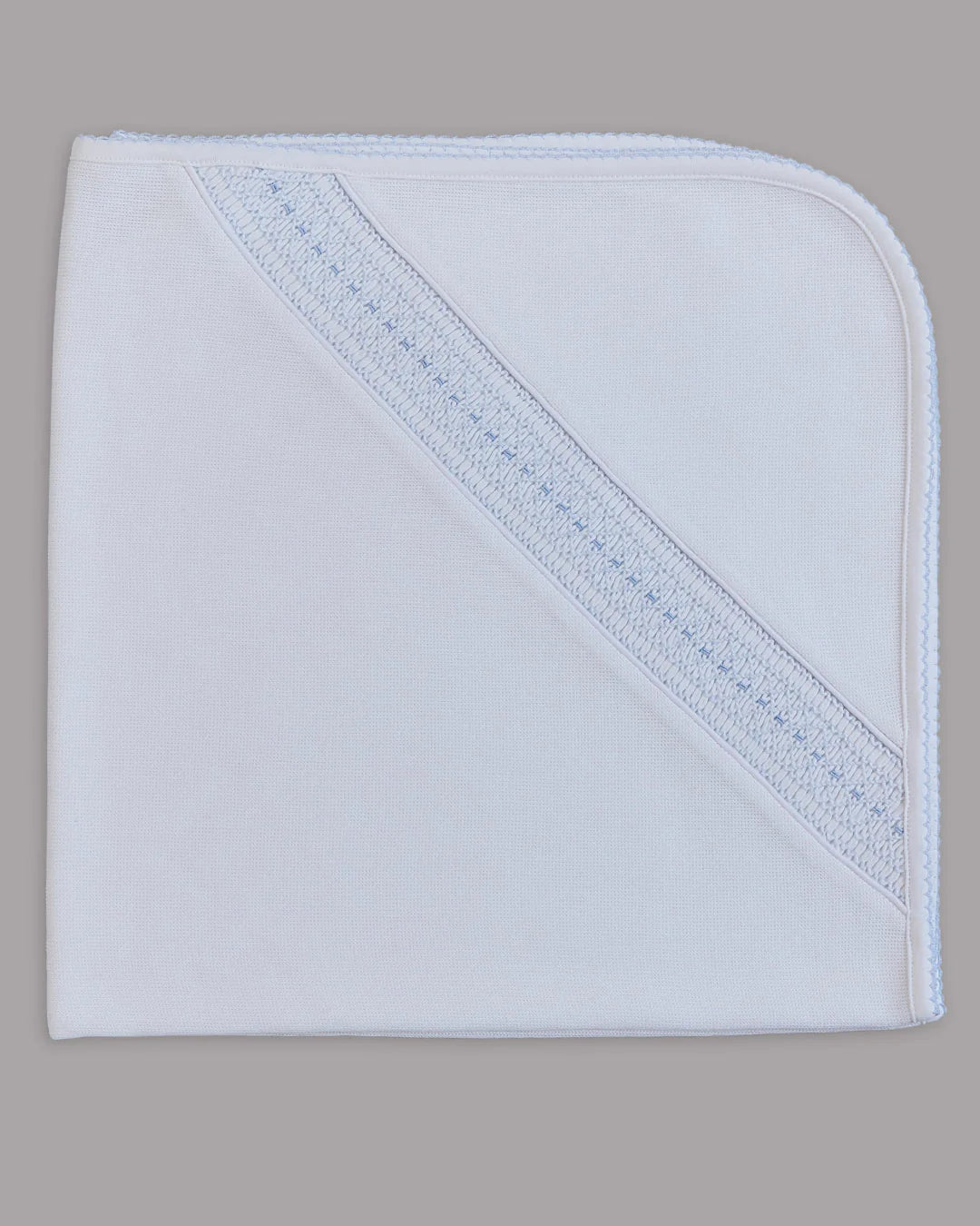 Mio Cotton White Special Knit Smocked Blanket