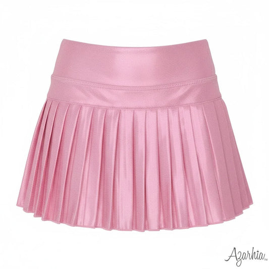 Azarhia Pink Shimmer Mini Pleated Skort