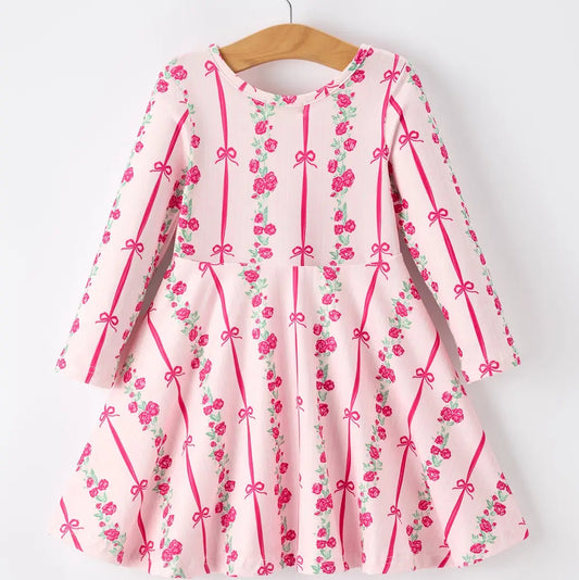 Bows and Roses Twirl Dress