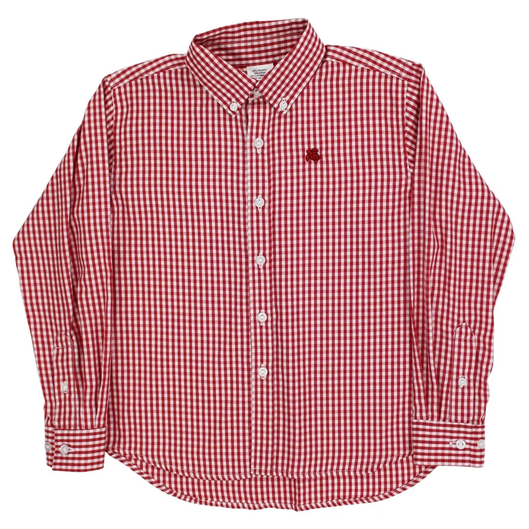 J. Bailey Red Check Button Down Shirt