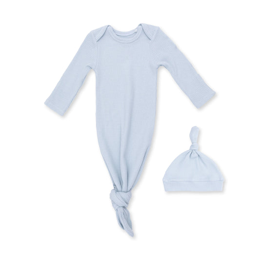 Angel Dear Baby Blue Knotted Gown & Hat
