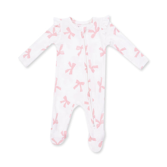 Angel Dear Pretty Bows 2 Way Zipper Footie