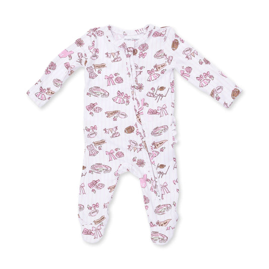 Angel Dear Football Cheer Nursery 2 Way Zipper Footie