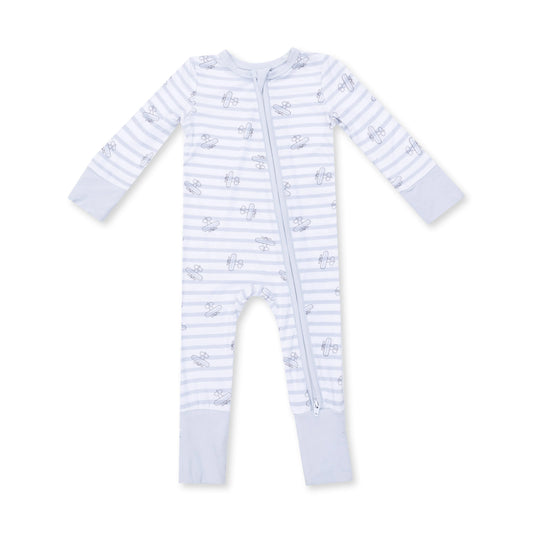 Angel Dear Airplane Stripe Convertible Romper