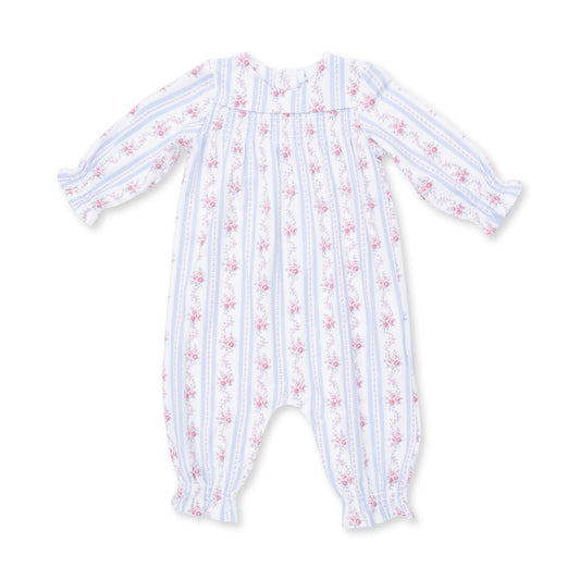 Angel Dear Anna Floral Stripe Smocked Romper