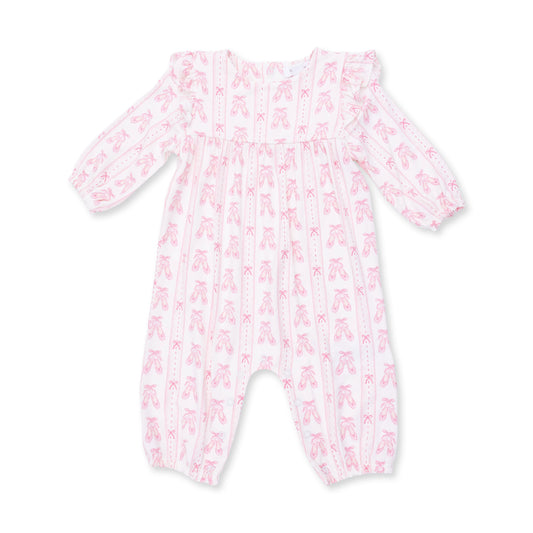 Angel Dear Ballet Shoes Ruffle Snap Romper