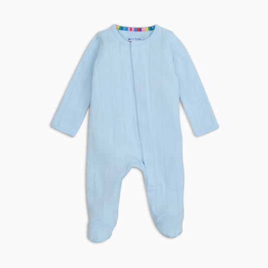 Magnetic Me Love Lines Blue Pointelle Footie