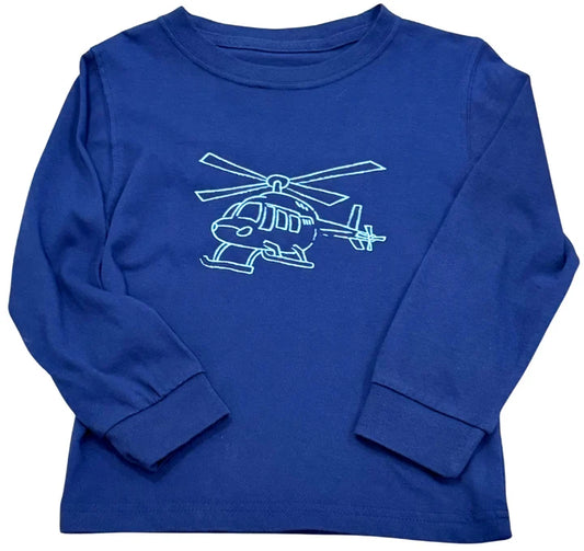 Mustard & Ketchup Navy Helicopter L/S Tee