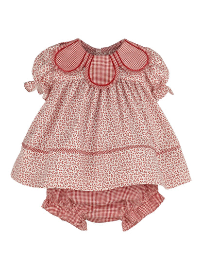 Sophie & Lucas Red Boxwood Petal Float Dress