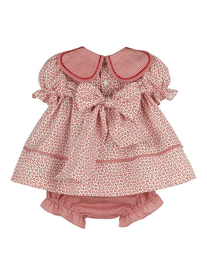 Sophie & Lucas Red Boxwood Petal Float Dress