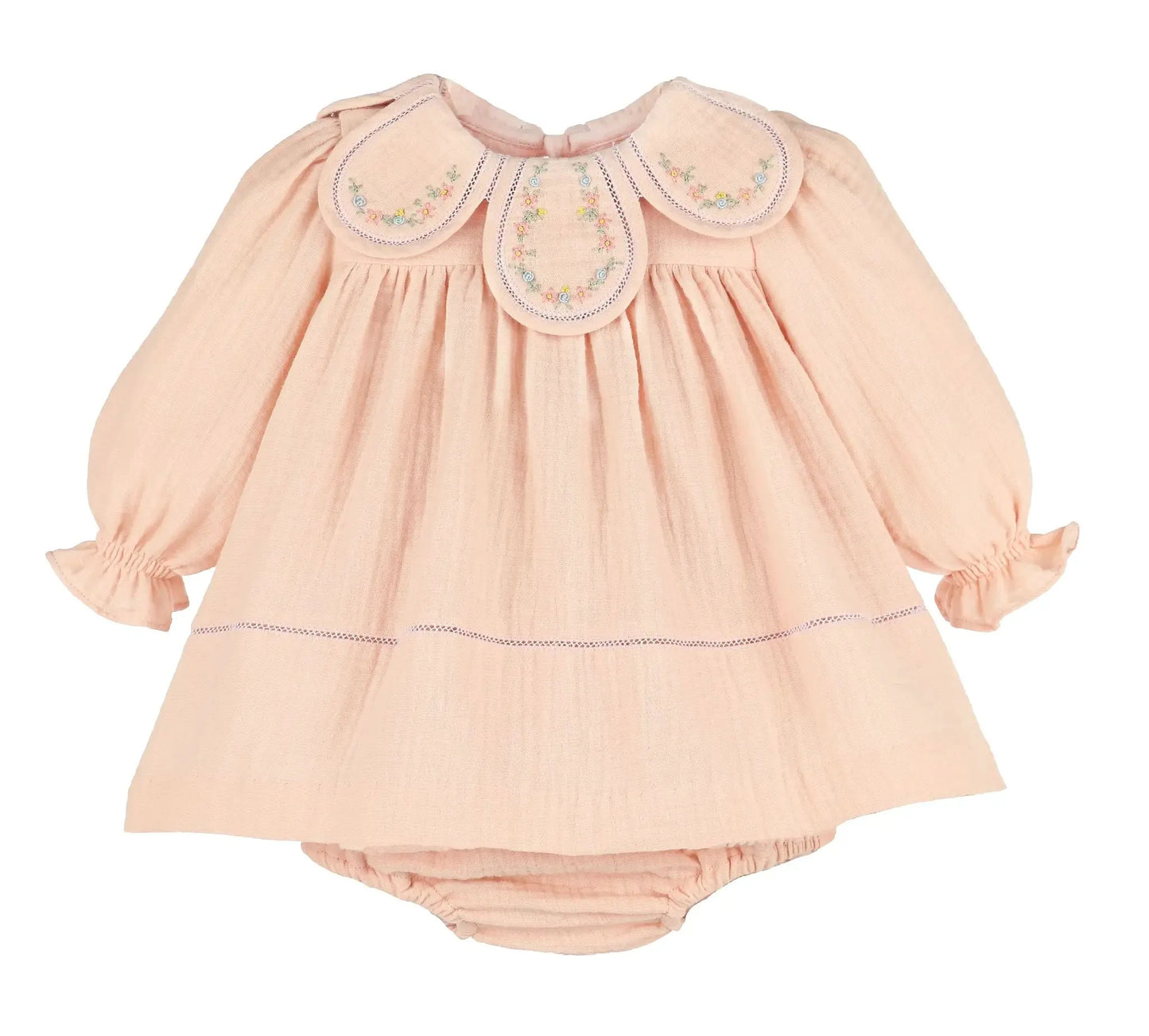 Sophie & Lucas Pink Cuddle Cotton Petal Float Dress