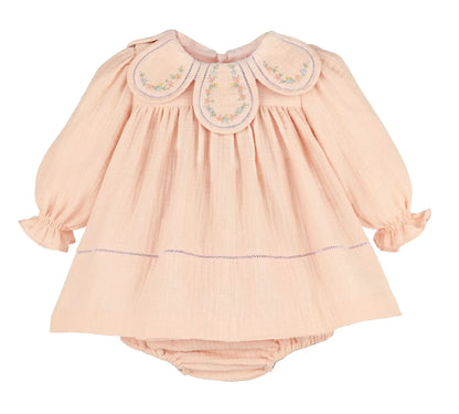 Sophie & Lucas Pink Cuddle Cotton Petal Float Dress