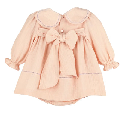 Sophie & Lucas Pink Cuddle Cotton Petal Float Dress