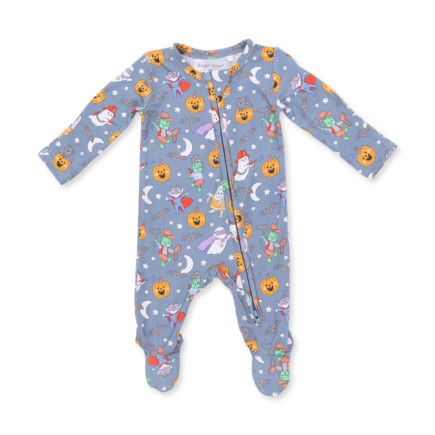 Angel Dear Blue Halloween Monster 2 Way Zipper Footie