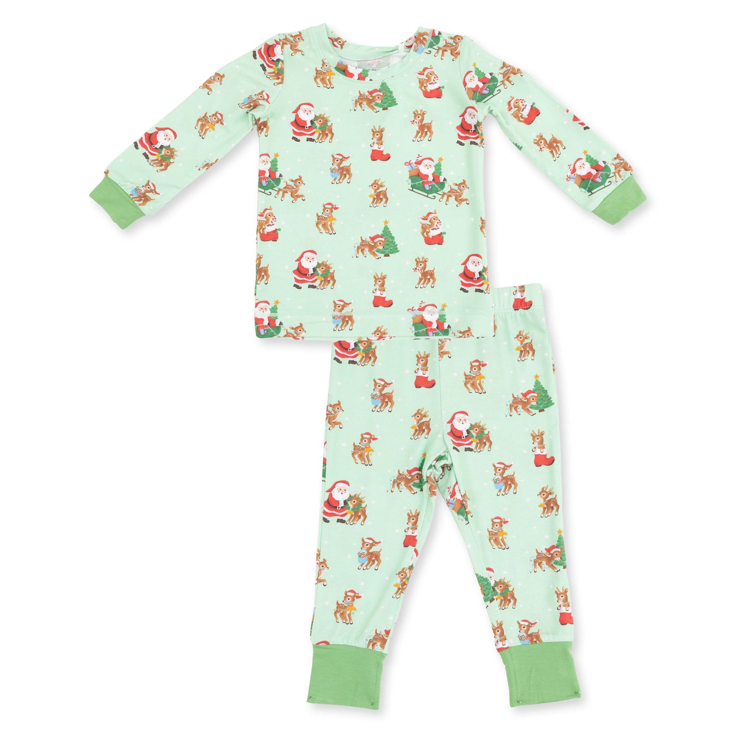 Angel Dear Blue Vintage Reindeer & Santa Loungewear Set