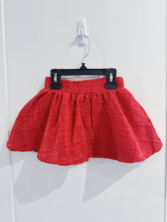 LuLu BeBe Red Tweed Skirt