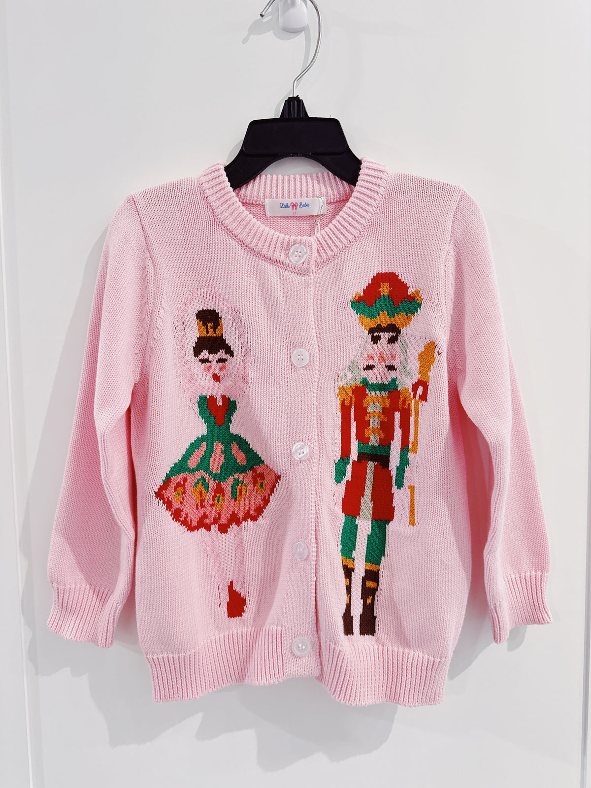 LuLu BeBe Pink Nutcracker Knit Sweater