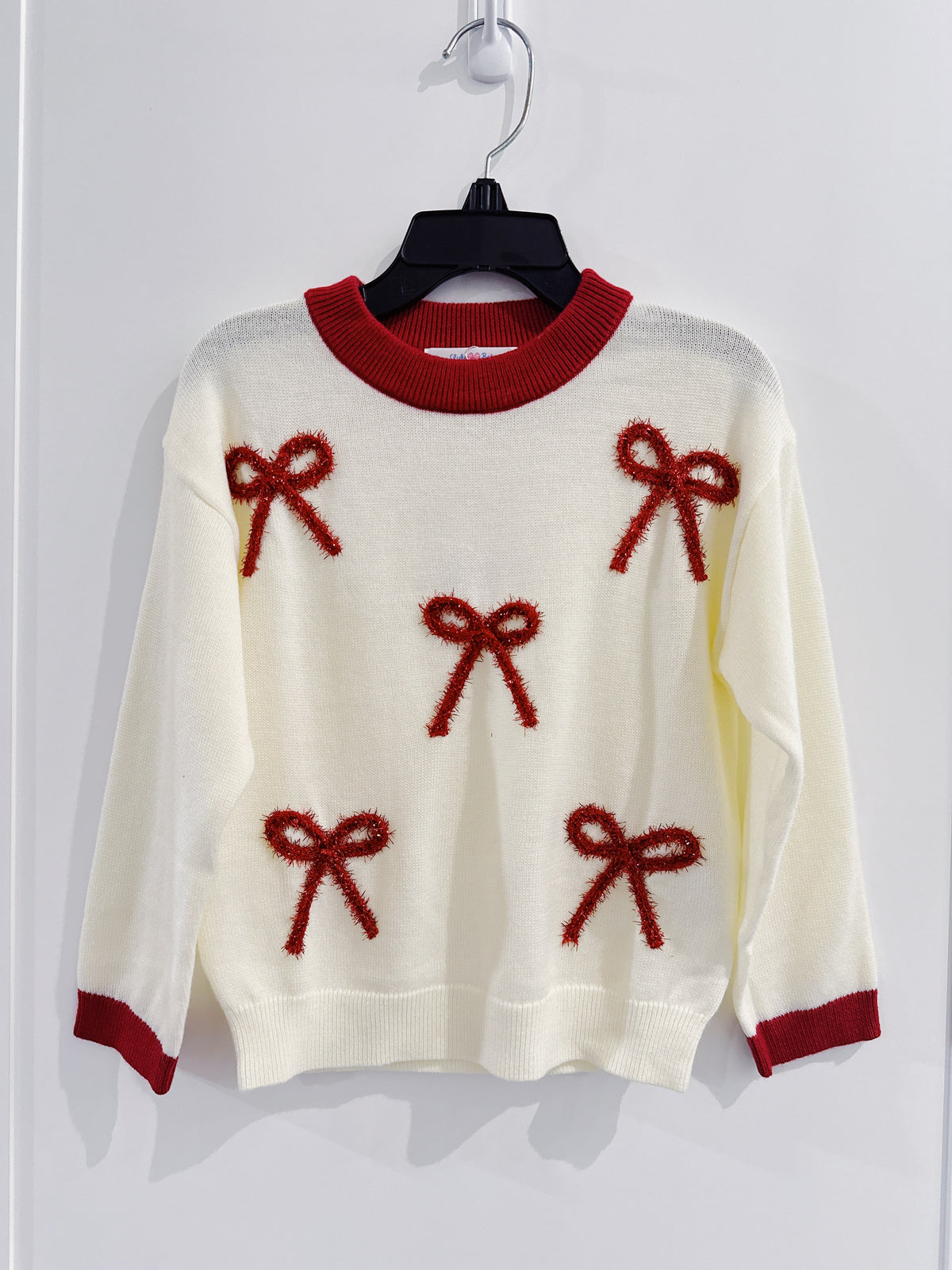 LuLu BeBe Red Bow Sweater Top