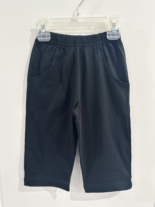 Lily Pads Boys Black Jersey Pants with Pockets